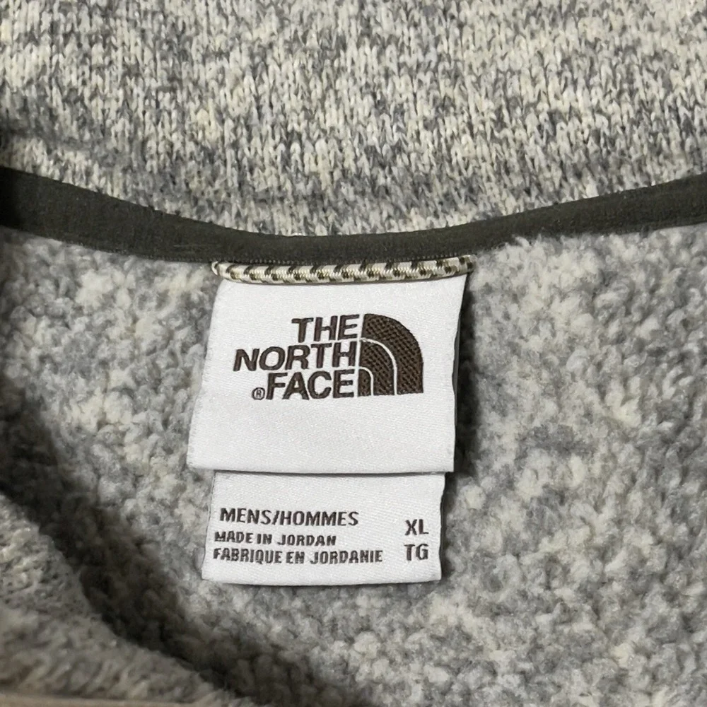 The North Face Fleece Jacket Men XL Brown Gordon Lyons‎ 1/4 Zip Pullover Sweater